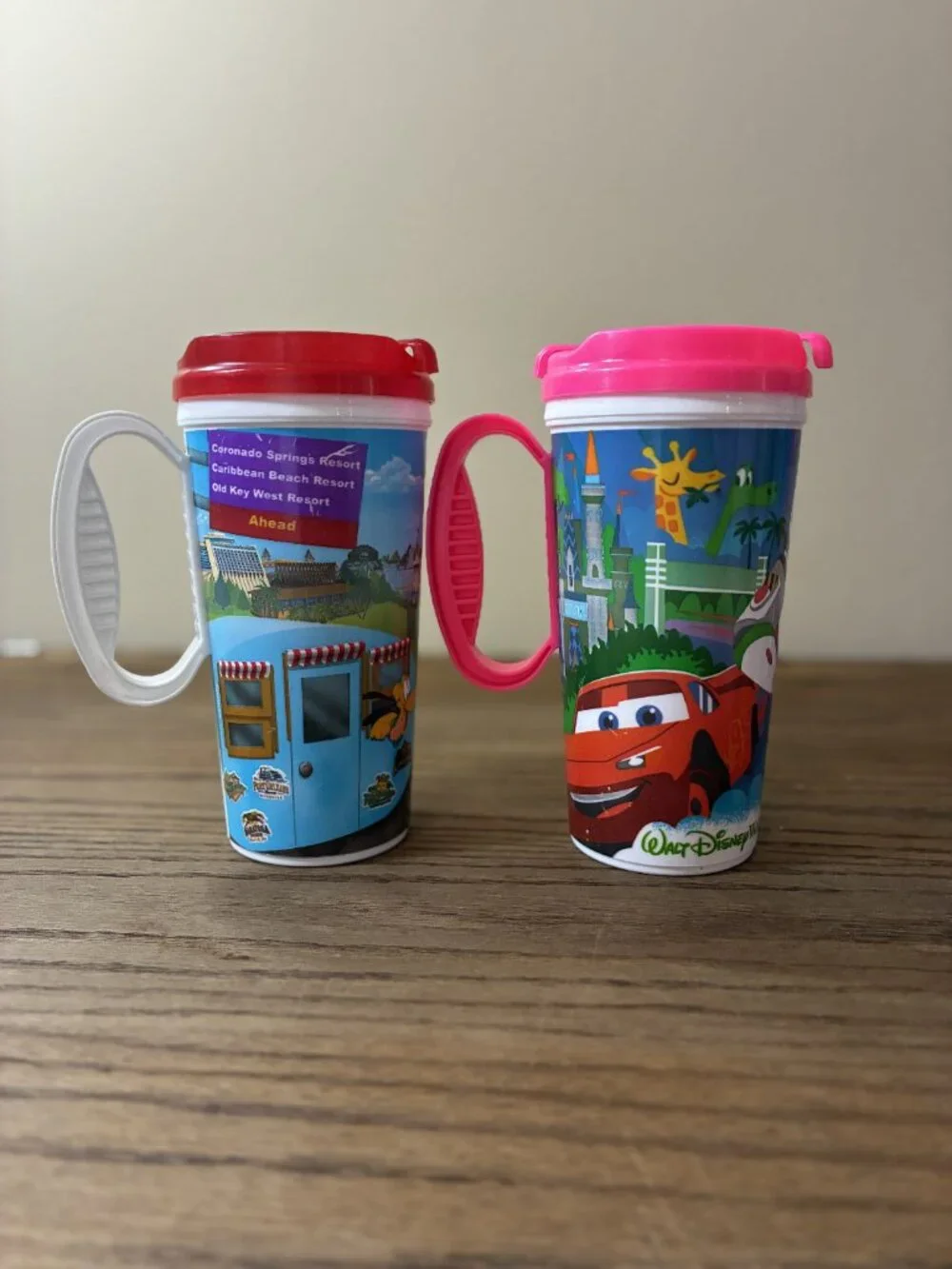Walt Disney World Resort Reusable Refillable 16oz Mug; Lot of 6; Assorted
